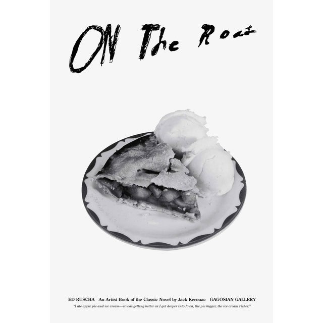 Ed Ruscha On the Road Apple Pie Official Exhibition Poster Dimensions: 27 x 39 in / 68,6 x 99,1 cm Sold unframed