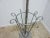 Vintage French Regency Scrolled Cast Iron Metal Umbrella Stand Clothes Tree Rack For Sale - Image 4 of 9