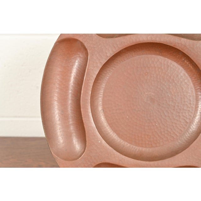 Mid 20th Century Ramon Ramirez Arts & Crafts Hammered Copper Charger Plate or Tray For Sale - Image 5 of 12