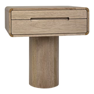 NOIR Langford Side Table in Washed Walnut For Sale