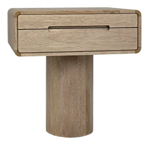 NOIR Langford Side Table in Washed Walnut