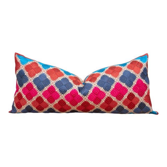 Swati Embroidered Phulkari Pillow Cover For Sale