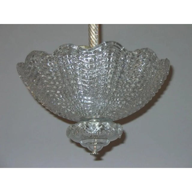 Vicke Lindstrand Swedish Orrefors Crystal Pendant Chandelier by Vicke Lindstrand For Sale - Image 4 of 5