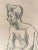 Mid-Century Modern 1946 Graphite on Paper, Kneeling Male Figure by Artist Harold Haydon For Sale - Image 3 of 5