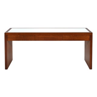 Conde House Console Table with Drawers & Glass Top For Sale