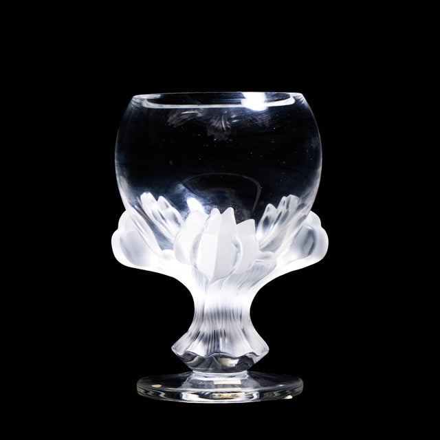 Art Nouveau Lalique Crystal Bagheera Lion Paw Vase For Sale - Image 3 of 6