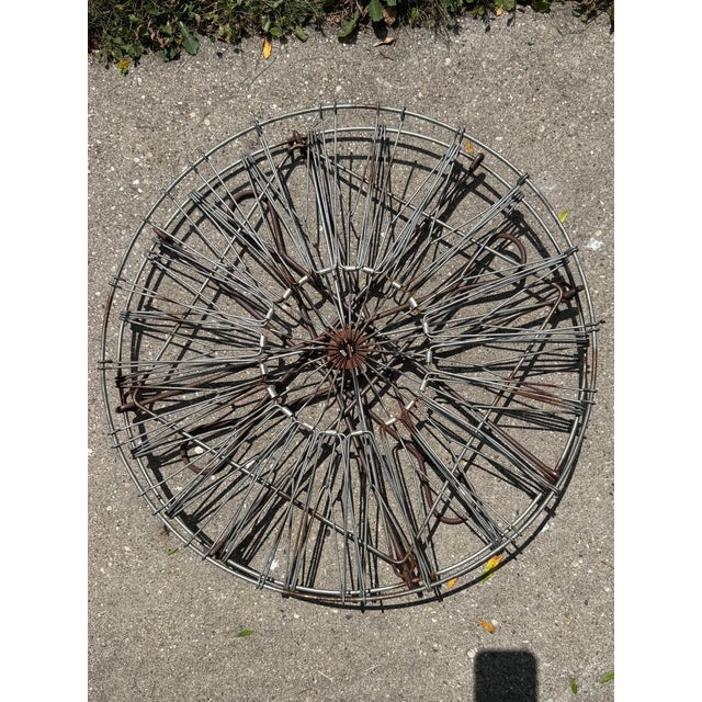 Collapsible Vintage Wire Laundry Basket For Sale In Milwaukee - Image 6 of 6