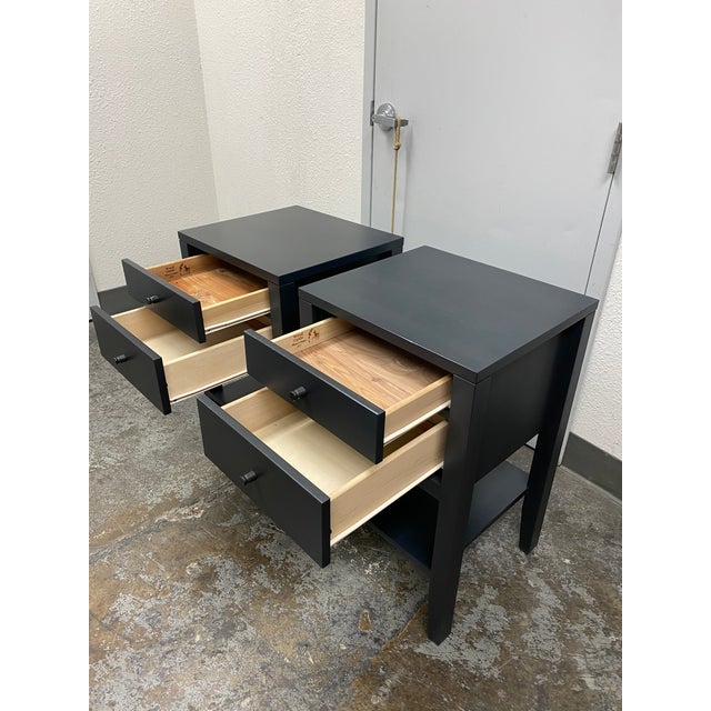 Wood Castle Furniture Maple Charcoal Finish Side Tables , a Pair Chairish