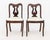 American Classical Mahogany Side Chairs, 19th century, the seats with white boucle upholstery. 32.5" H x 18" W x 20" D;...