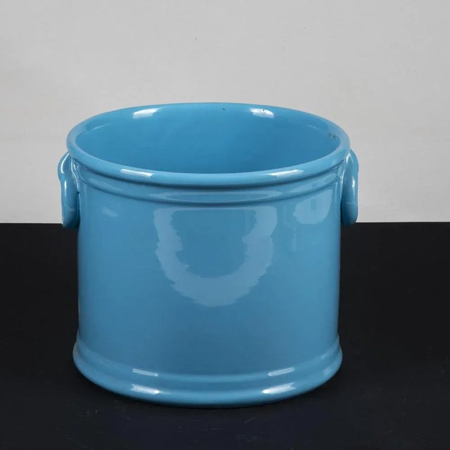 1990s Blue Ceramic Vase from Este Ceramics For Sale - Image 5 of 10