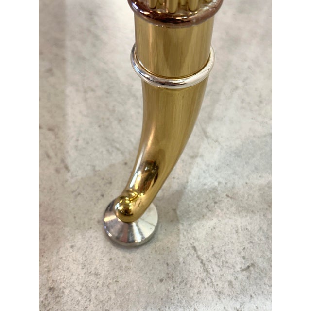 Vintage Brass and Glass Coffee Table, 1980s For Sale - Image 10 of 12