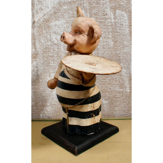 Antique Butcher's Shop Advertising Pig, 1910 For Sale - Image 3 of 8