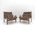 Wood Torbjørn Afdal Leather Arm Chairs, 1960s For Sale - Image 7 of 10