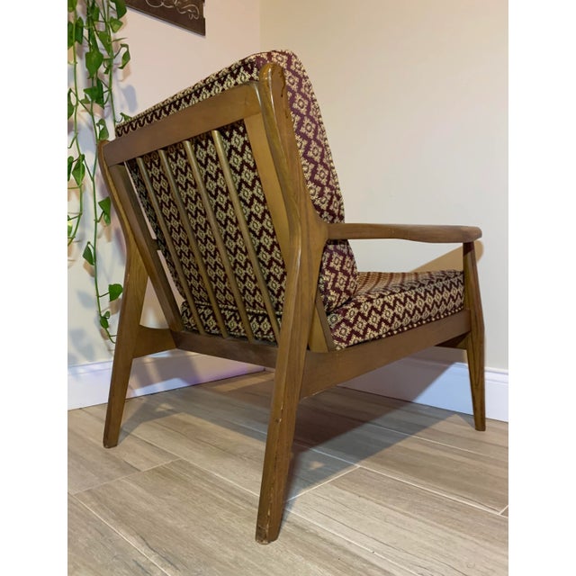 1970s Mid Century Modern Danish Walnut Lounge Chair For Sale - Image 5 of 13