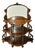 Victorian Whatnot Bookshelf in Walnut with Mirrored Etagere, 1860 For Sale