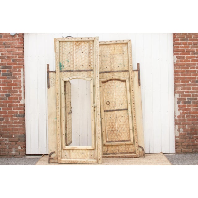 Pair of Antique Rajathani Carved Doors For Sale - Image 12 of 12