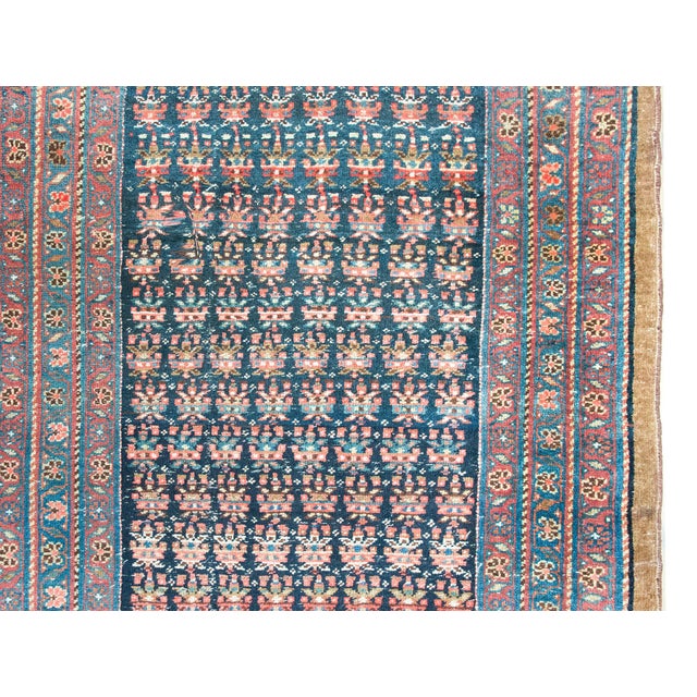 Red Early 20th Century Persian Bidjar Runner For Sale - Image 8 of 14