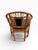 Vintage Chinoiserie Style Rattan Barrel Chair With Hand-Painted Lacquer Panel For Sale In Boston - Image 6 of 14