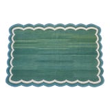 Handmade Cotton Scalloped Rug For Sale