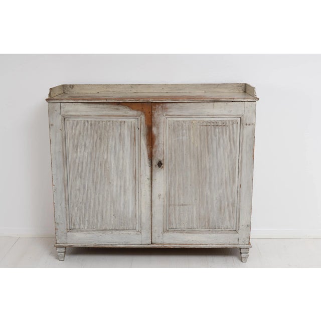 18th Century Swedish Neoclassic Light Grey Sideboard For Sale - Image 10 of 17