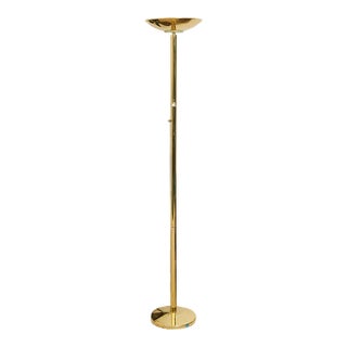 Mid 20th Century Brass Torchiere Lamp For Sale