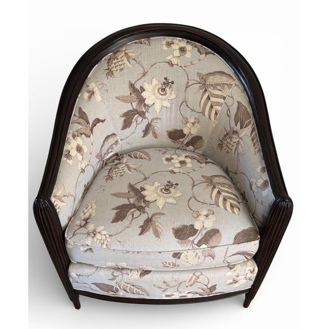 Thomasville Exposed Wood Art Deco Lounge Chairs, a Pair For Sale - Image 9 of 18