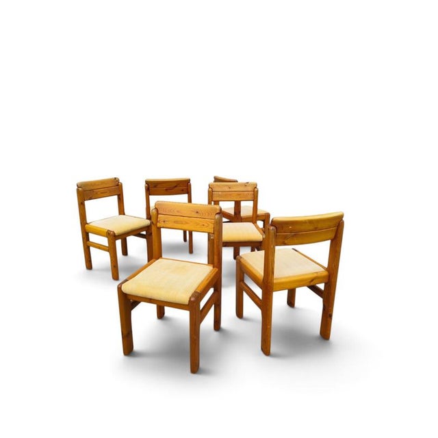 Wood French Pine Dining Chairs, 1970s, Set of 6 For Sale - Image 7 of 8
