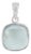 Cushion Cut Aquamarine Bezel Set Solitaire Pendant in 925 Sterling Silver For Sale
