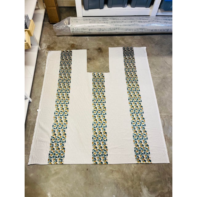 Approximately 3/4 yard of fabric Collection Name: Arty 50% Linen, 50% Cotton - Viscose Embroidery Country of Origin: India