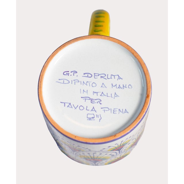 Deruta Intreccio Hand-Painted Italian Coffee & Tea Mug For Sale - Image 4 of 4