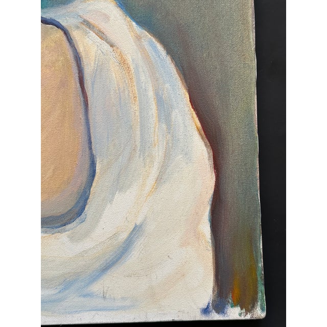 Wood Original Oil Painting Portrait of a Woman For Sale - Image 7 of 11