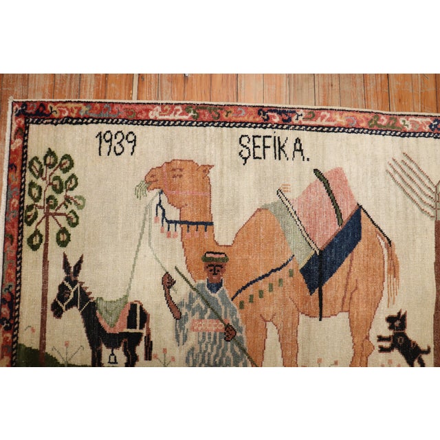 Zabihi Collection Turkish Anatolian Animal Caravan Camel Rug 1939 - 2'8" x 4'2" For Sale In New York - Image 6 of 9