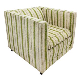 Vintage Tuxedo Style Club Chair For Sale