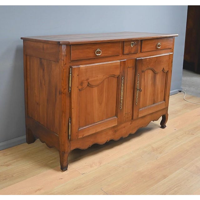 19th Century Mid-19th Century Louis XV Cherrywood Buffet For Sale - Image 5 of 17