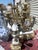 Vintage Imperial Italian-Style Gilt Metal, Marble & Cherub Clock Garniture Set For Sale - Image 4 of 10