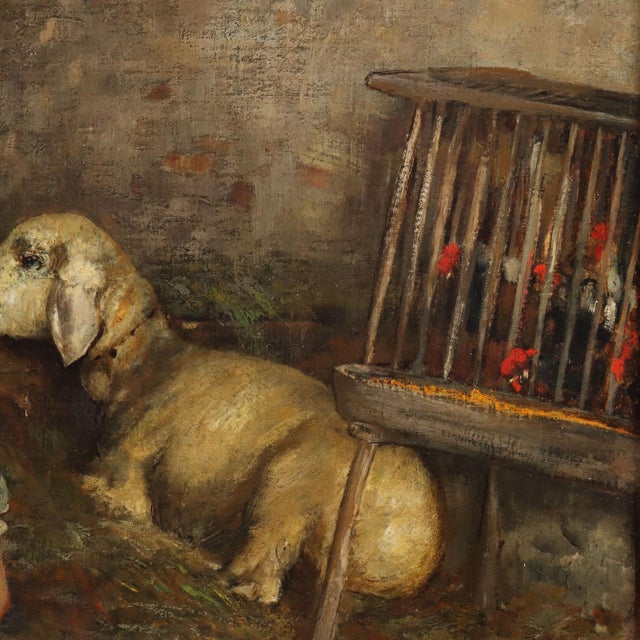 Cesare Laurenti, Rural Scene, Oil on Canvas, Framed For Sale - Image 5 of 12