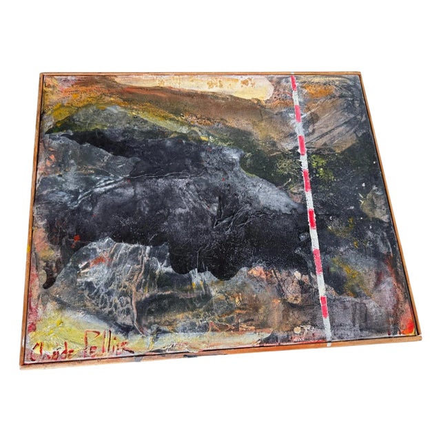 Claude Pellier, Abstract Composition, 1990s, Canvas Painting For Sale