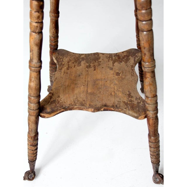 Antique Claw and Ball Foot Side Table For Sale - Image 9 of 11