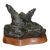 1980s Wolf Sculpture by D. Kennicutt For Sale