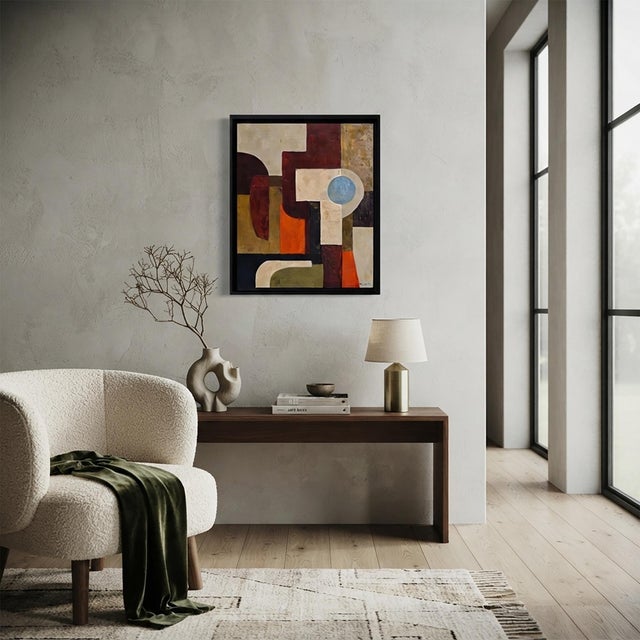 Red Point D'ancrage, Geometric Abstract, Contemporary, Framed by Sophie Dumont For Sale - Image 8 of 9