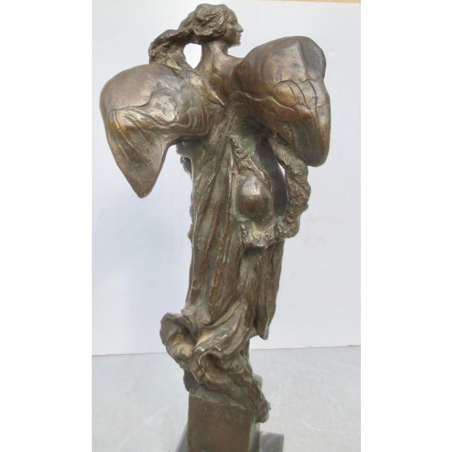 Italian Bronze Allegorical Figure by A. Stagliano Circa 1920 For Sale - Image 9 of 16