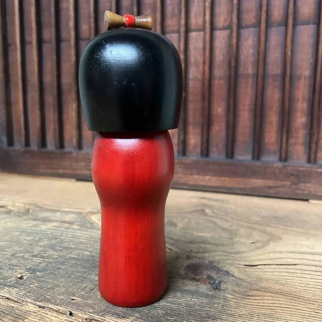 Vintage Sakura Kokeshi by Kishi Sadao Sadao Kishi, Japan, 1970s For Sale - Image 6 of 11