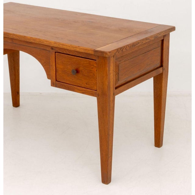 Arts and Crafts Style Oak Desk For Sale - Image 4 of 7