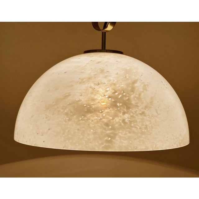 Space Age Pendant Light in Glass from Glashütte Limburg, 1950s For Sale - Image 12 of 18