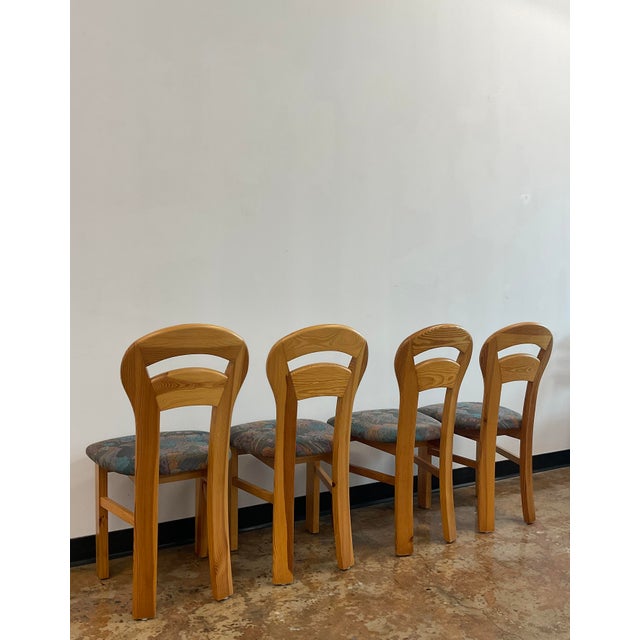 Set of 4 Mid-Century Danish Modern Pine Dining Chairs in "U-Back" Style For Sale - Image 11 of 13