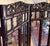 Antique Asian Mirrored Four Panel With Carved Details Folding Screen For Sale - Image 4 of 12