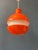 Glass Mid-Century Modern Orange and White Glass Pendant Lamp from Peill & Putzler For Sale - Image 7 of 11
