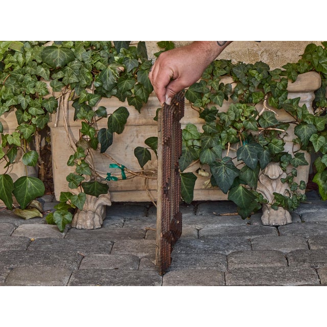 Petite French Tramp Art Mirror with Carved Geometric Frame, circa 1900 For Sale - Image 10 of 12