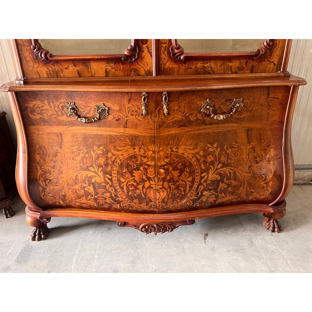 Louis XV Display Cabinet with Glass Doors, 1900s For Sale - Image 5 of 12