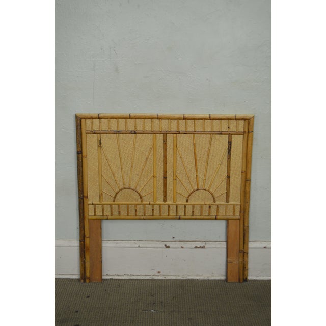 Rattan & Bamboo Sunburst Twin Headboards a Pair Chairish